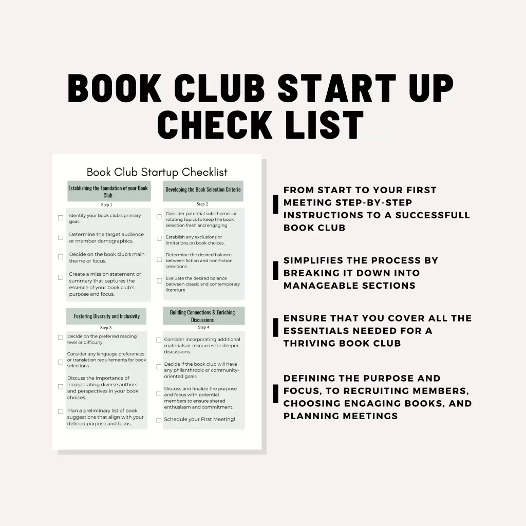 book club start up check list